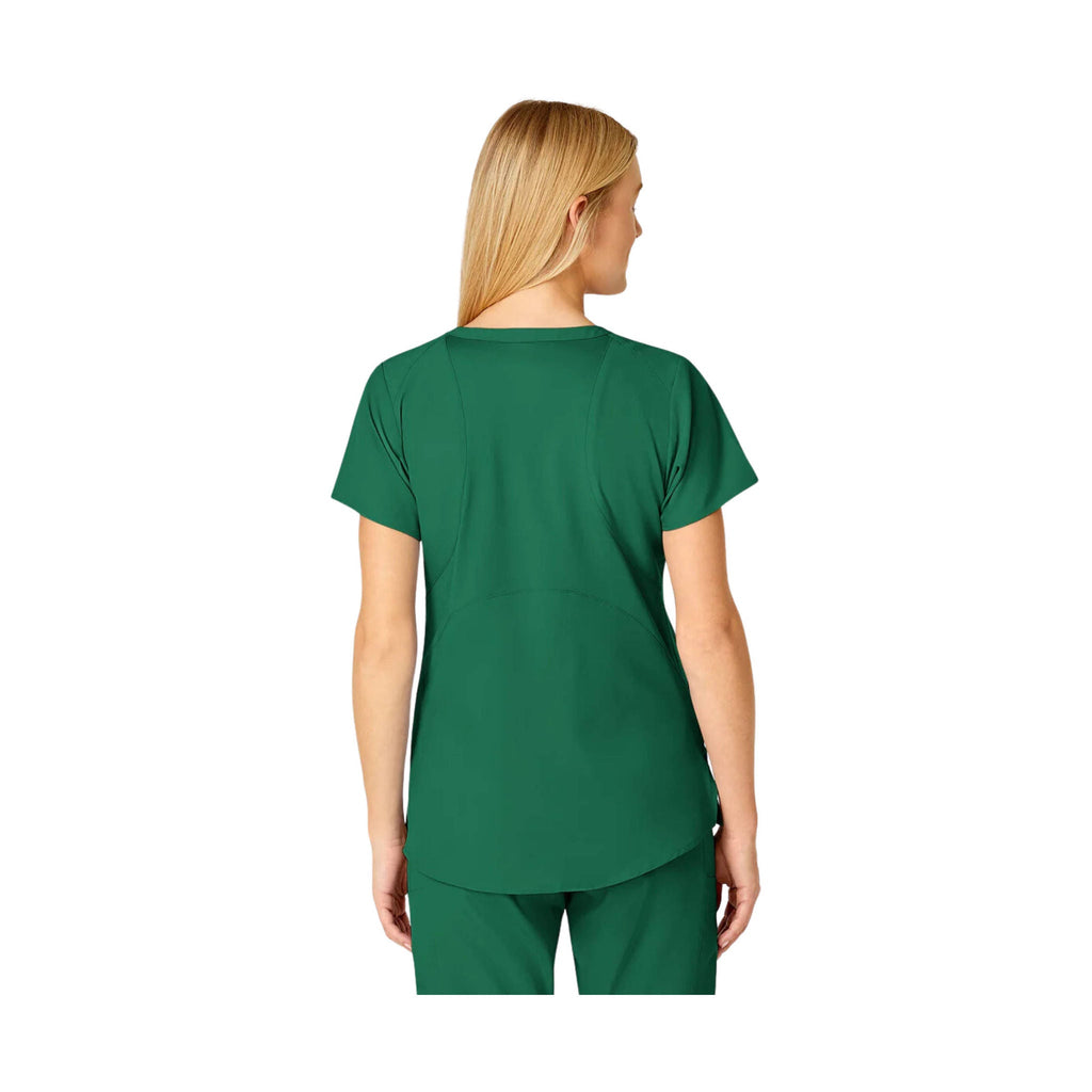 WonderWink Women's Flex Back Fashion V Neck Scrub Top - Hunter Green - Lenny's Shoe & Apparel