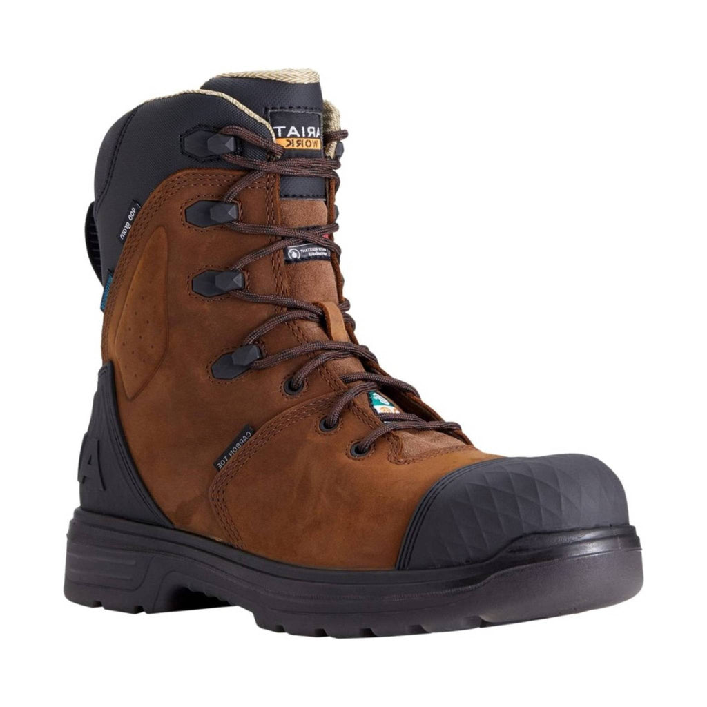 Ariat Men's Turbo Outlaw 8" CSA Waterproof 400G Insulated Carbon Safety Toe Work Boot - Dark Brown - Lenny's Shoe & Apparel