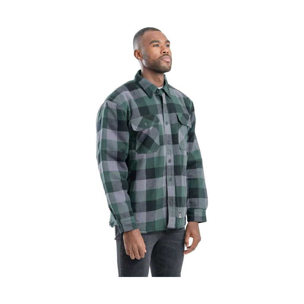 Berne Men's Flannel Shirt Jac - Plaid Green - Lenny's Shoe & Apparel