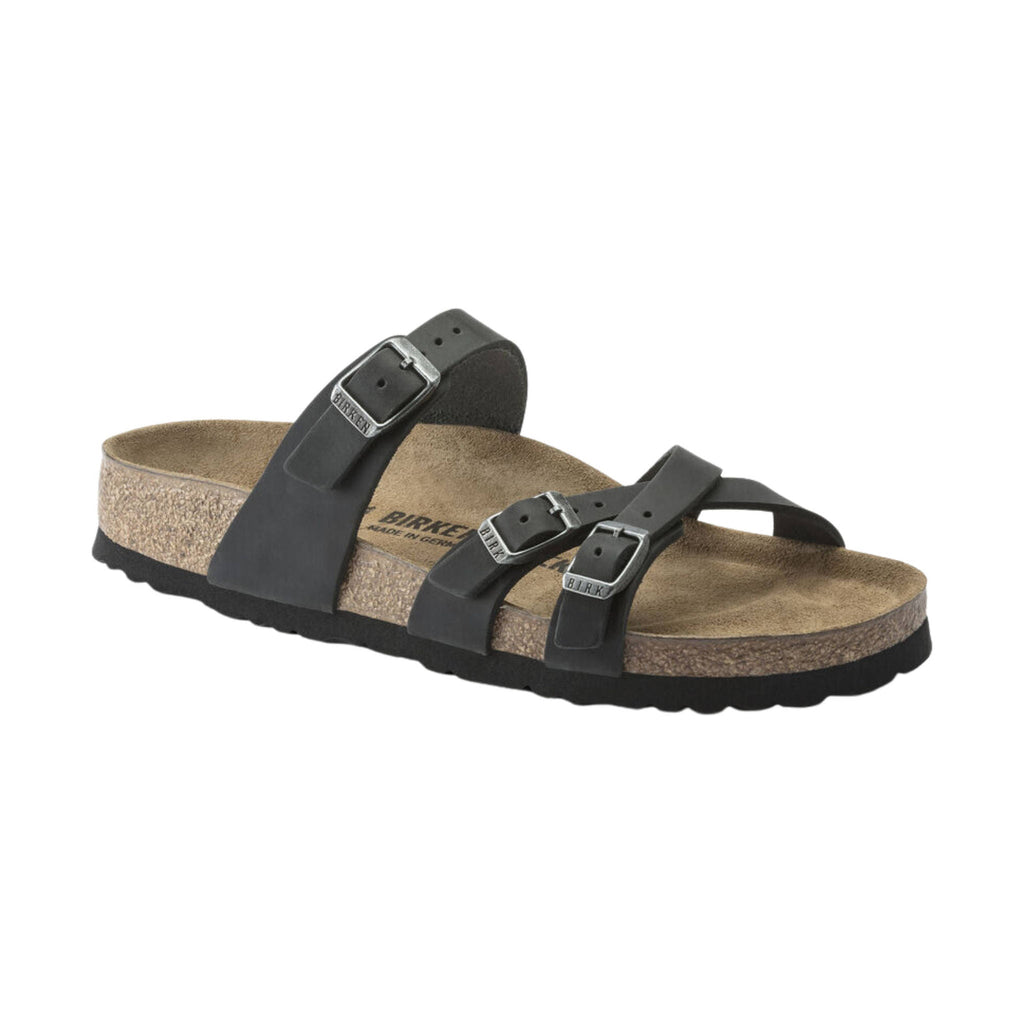 Birkenstock Franca Sandal - Oiled Leather Black - Lenny's Shoe & Apparel