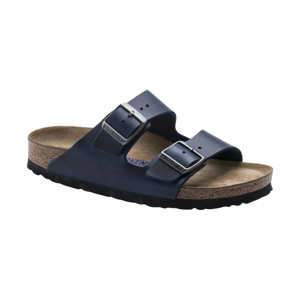 Brikenstock Arizona Soft Footbed Sandal - Oiled Leather Blue - Lenny's Shoe & Apparel