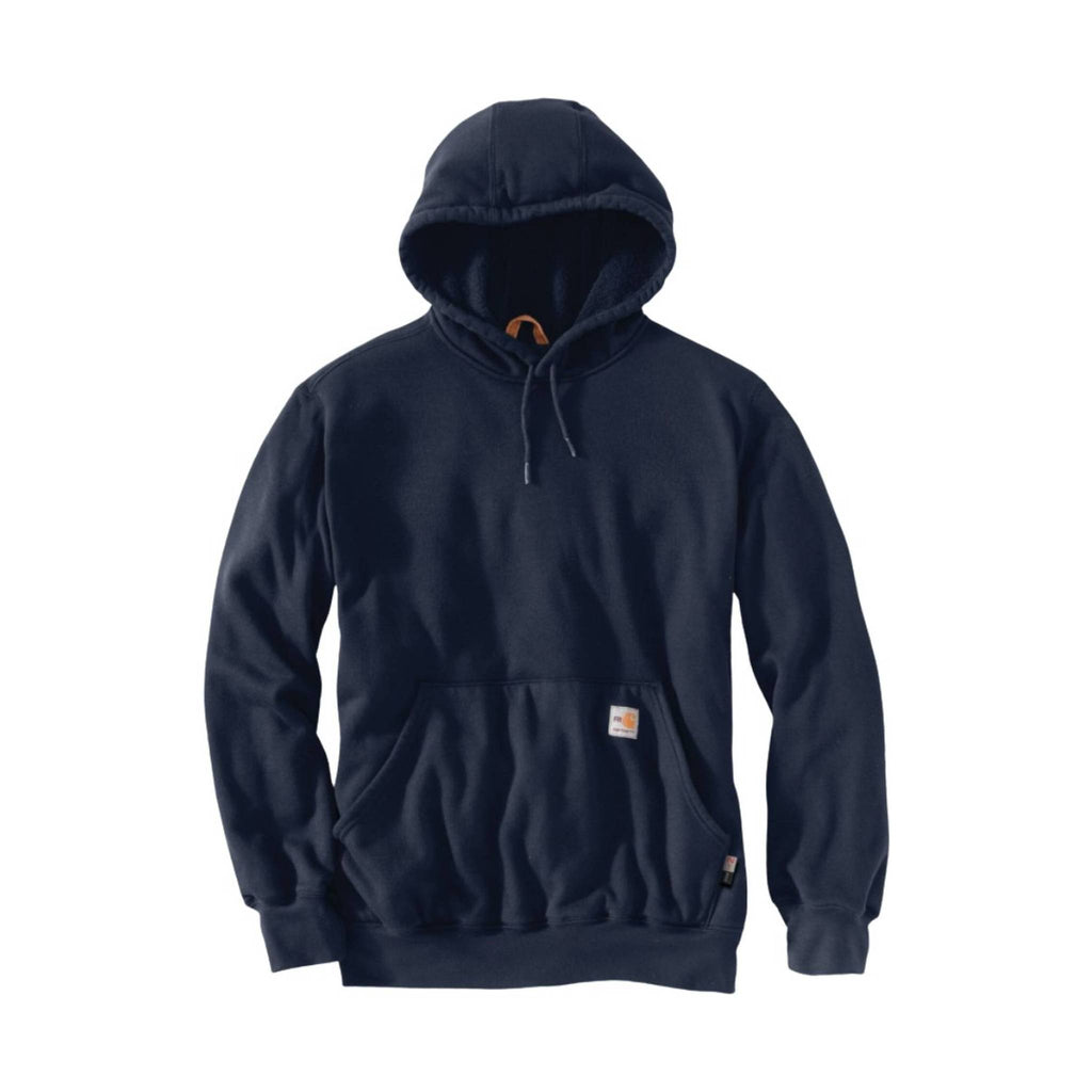 Carhartt Men's Flame Resistant Heavyweight Hooded Sweatshirt - Dark Navy - Lenny's Shoe & Apparel