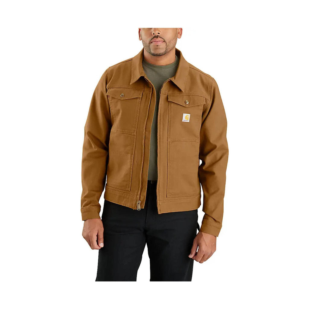 Carhartt Men's Rugged Flex Relaxed Fit Duck Jacket - Carhartt Brown - Lenny's Shoe & Apparel