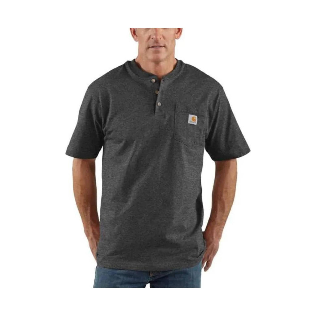 Carhartt Men's Workwear Short Sleeve Henley - Carbon Heather - Lenny's Shoe & Apparel