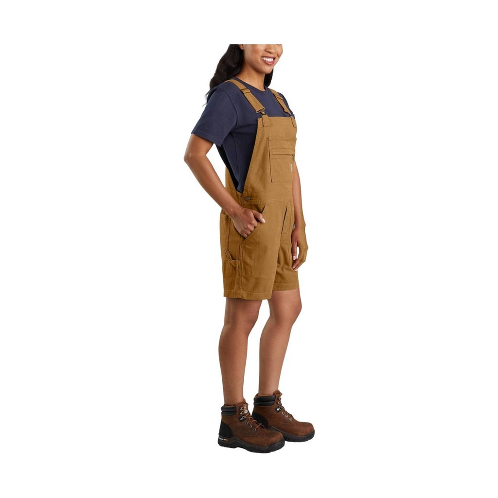 Carhartt Women's Rugged Flex Relaxed Fit Shortall - Carhartt Brown - Lenny's Shoe & Apparel