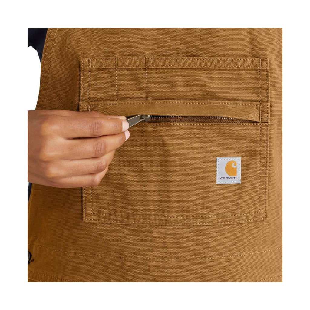 Carhartt Women's Rugged Flex Relaxed Fit Shortall - Carhartt Brown - Lenny's Shoe & Apparel