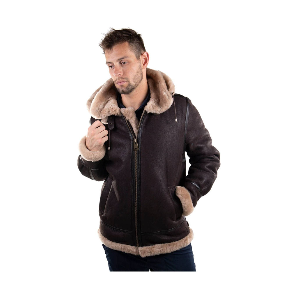 Cloud Nine Men's Sheepskin Bomber Jacket - Espresso - Lenny's Shoe & Apparel