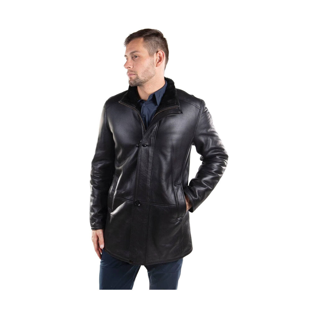 Cloud Nine Men's Sheepskin Frank Long Coat - Black - Lenny's Shoe & Apparel