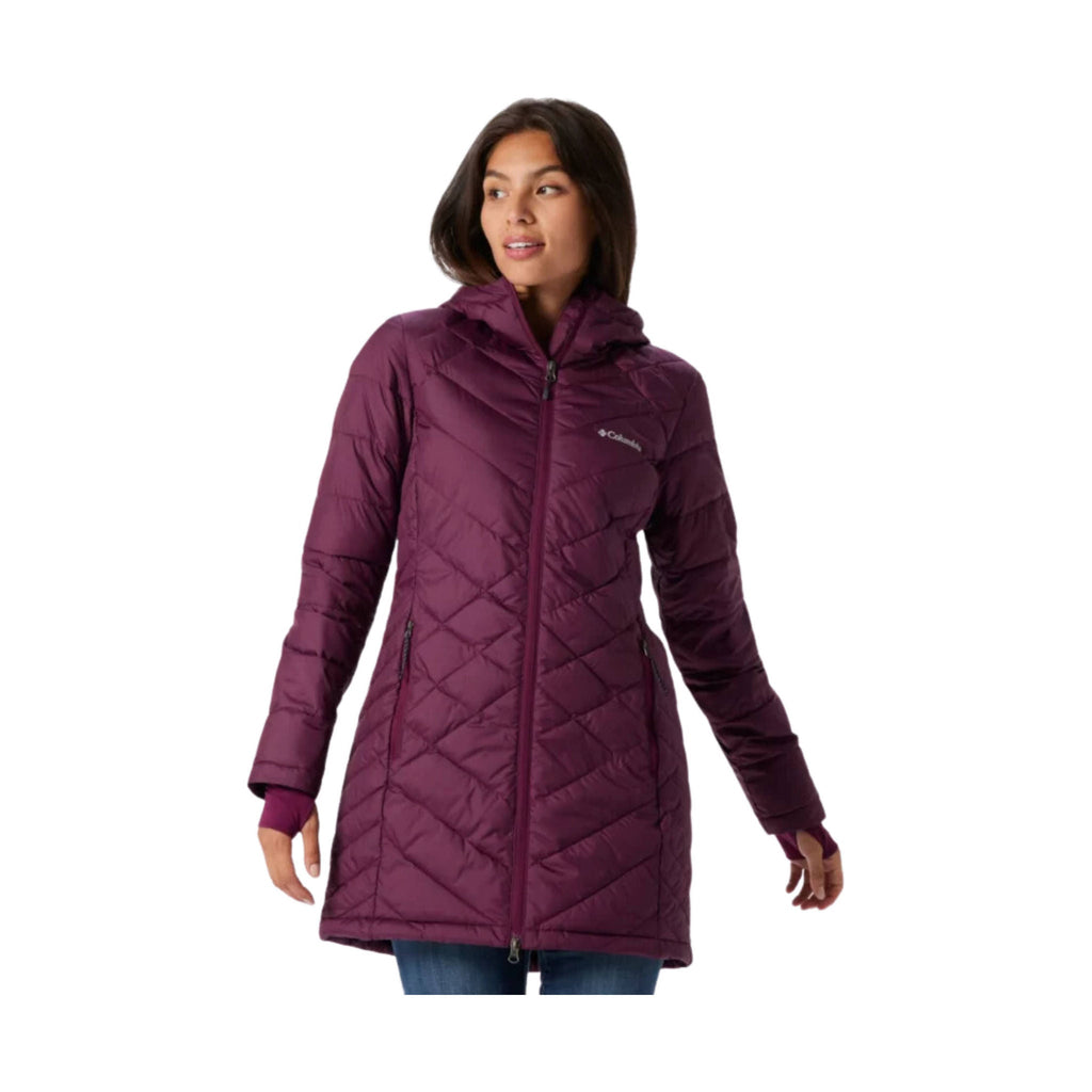 Columbia Women's Heavenly Long Hooded Jacket - Marionberry - Lenny's Shoe & Apparel