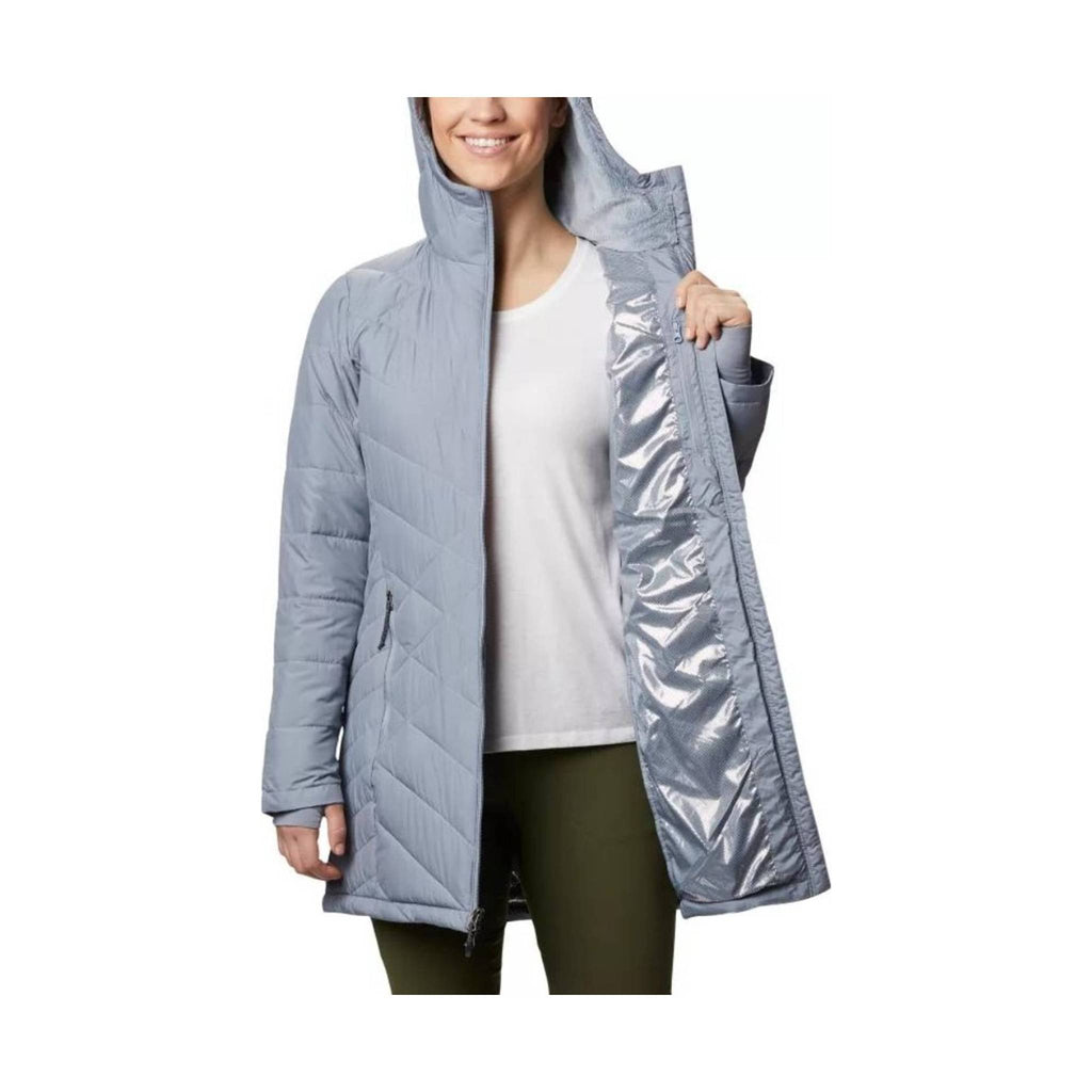 Columbia Women's Heavenly Long Hooded Jacket - Tradewinds Grey - Lenny's Shoe & Apparel