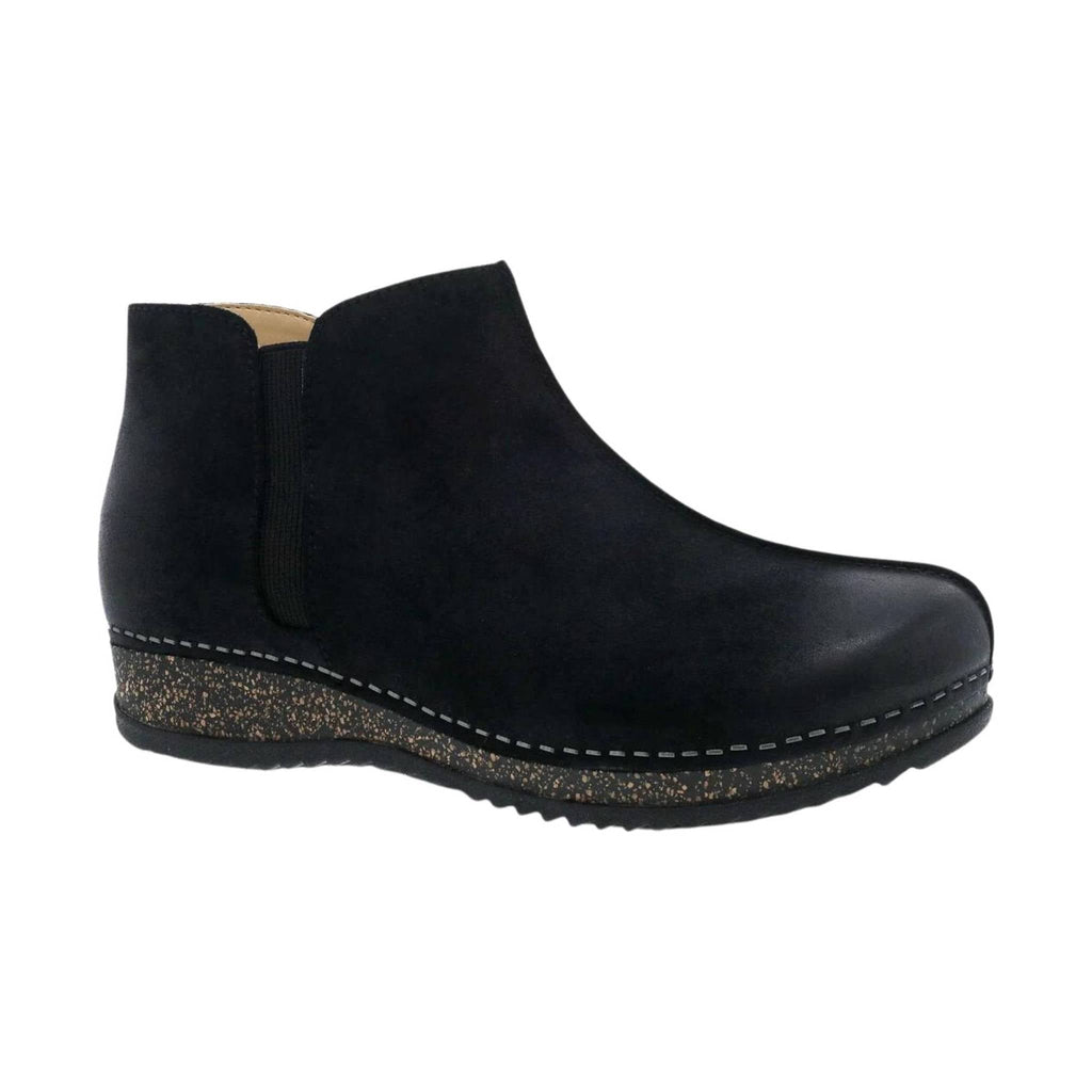 Dansko Women's Makara Bootie - Black Burnished Suede - Lenny's Shoe & Apparel