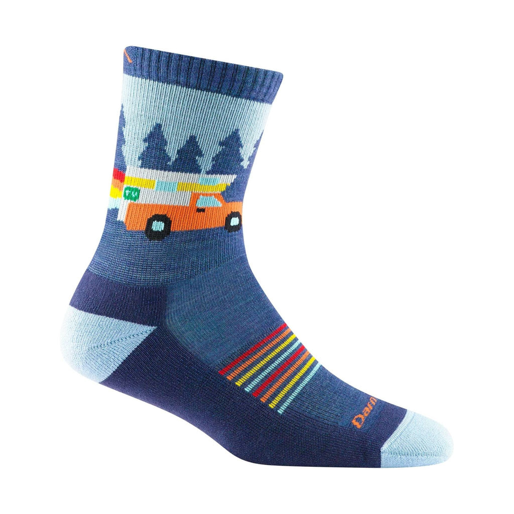 Darn Tough Vermont Kids' Van Wild Micro Crew Lightweight Hiking Sock - Denim - Lenny's Shoe & Apparel