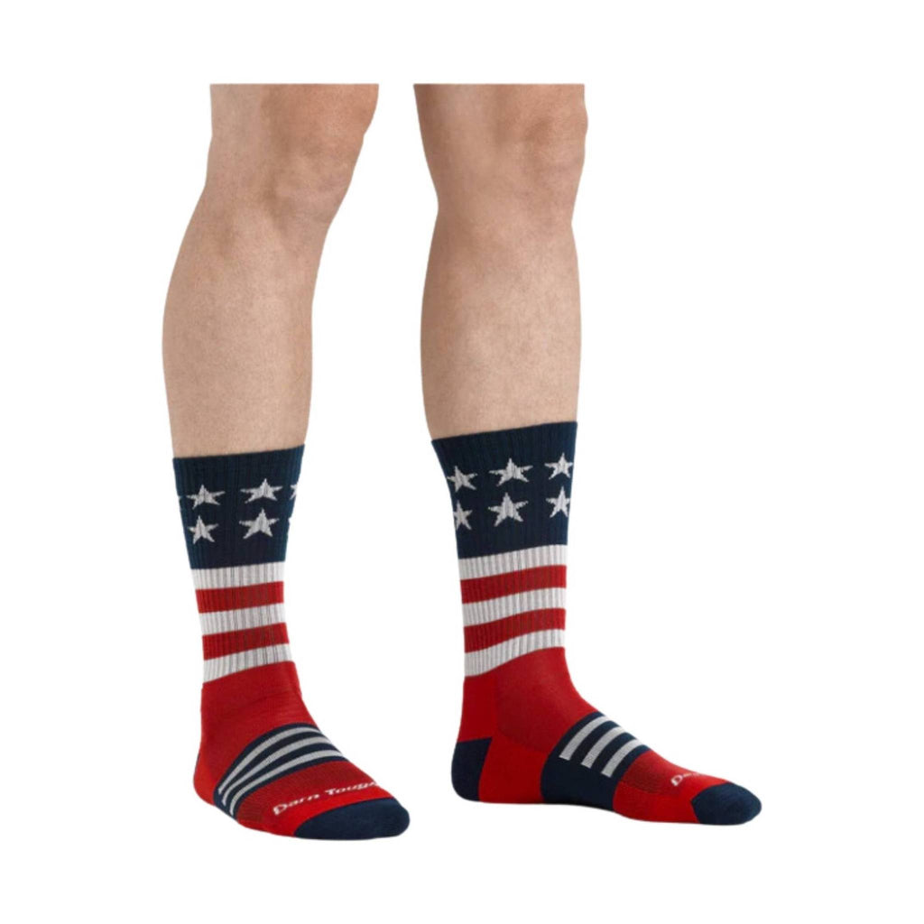 Darn Tough Vermont Men's Captain Stripe Micro Crew Lightweight Hiking Sock - Stars and Stripes - Lenny's Shoe & Apparel