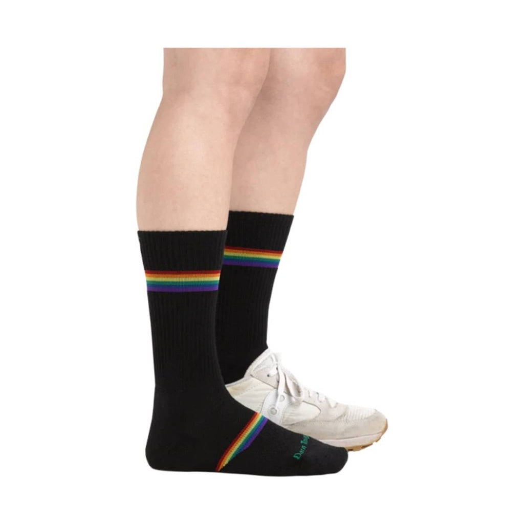 Darn Tough Vermont Men's Prism Crew Lightweight Athletic Sock - Black - Lenny's Shoe & Apparel