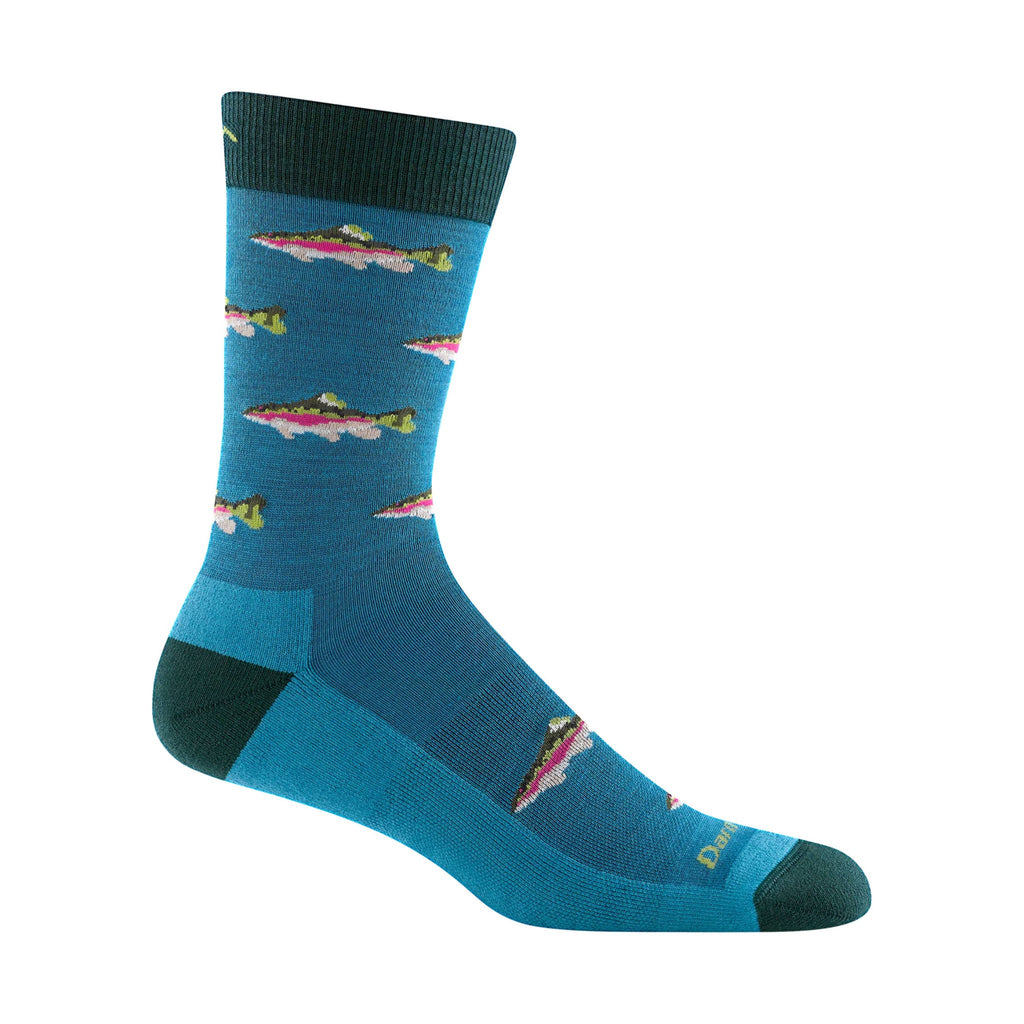 Darn Tough Vermont Men's Spey Fly Crew Lightweight Lifestyle Sock - Cascade - Lenny's Shoe & Apparel