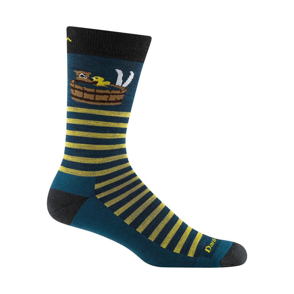 Darn Tough Vermont Men's Wild Life Crew Lightweight Lifestyle Sock - Dark Teal - Lenny's Shoe & Apparel