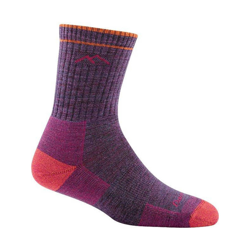 Darn Tough Vermont Women's Hiker Micro Crew Cushion - Plum Heather - Lenny's Shoe & Apparel