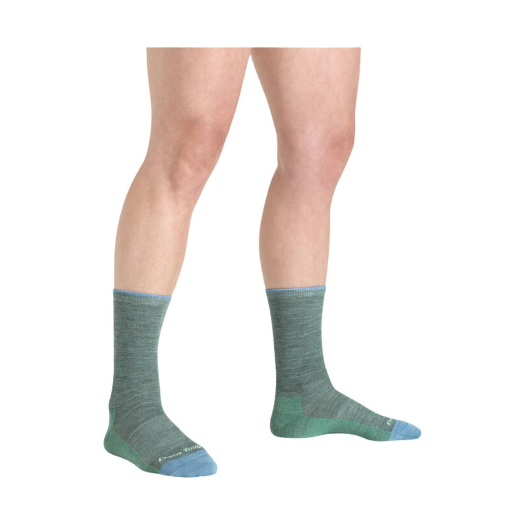 Darn Tough Vermont Women's Solid Basic Crew Lightweight Lifestyle Sock - Seafoam - Lenny's Shoe & Apparel