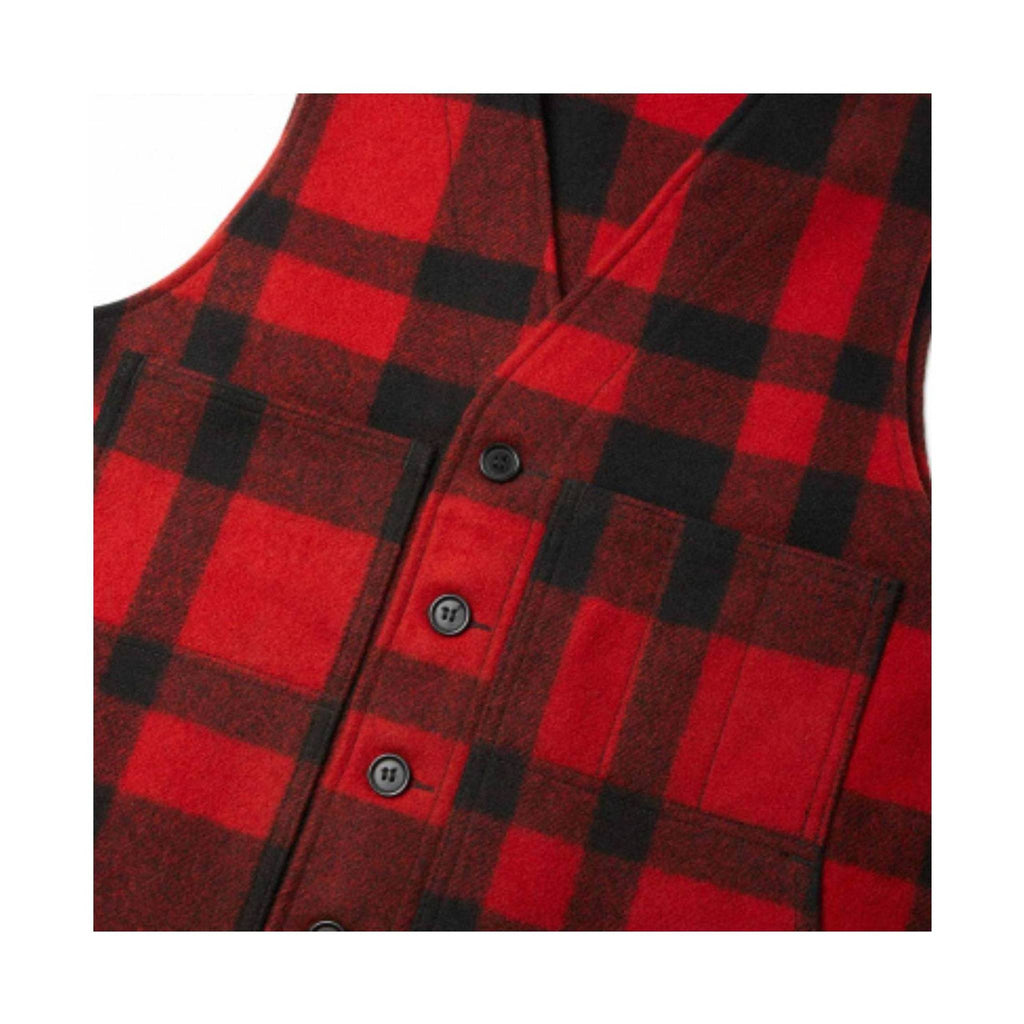 Filson Men's Mackinaw Wool Vest - Red/Black - Lenny's Shoe & Apparel