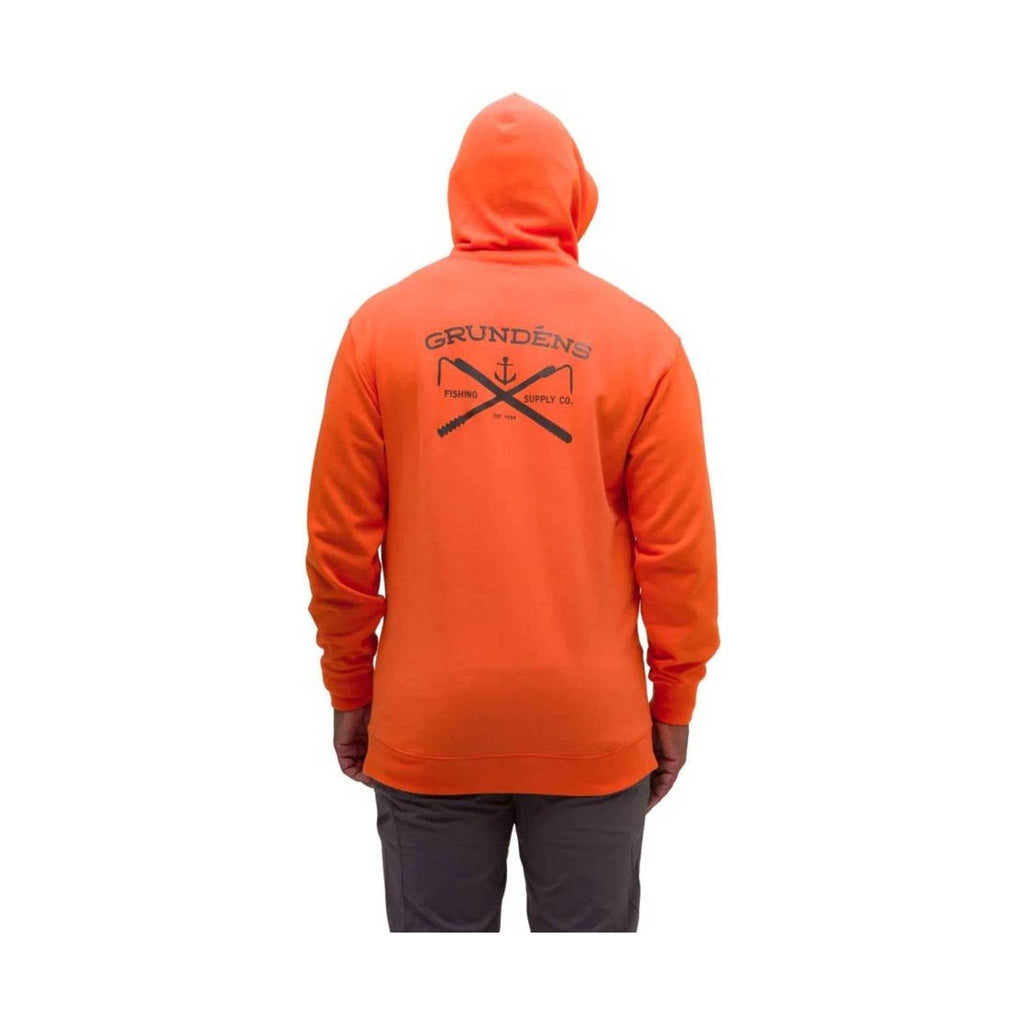 Grundens Men's Displacement DWR Hoodie - Orange - Lenny's Shoe & Apparel