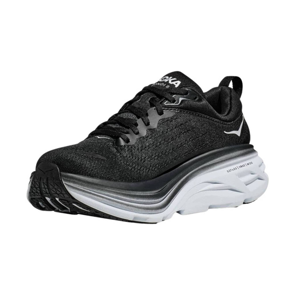 HOKA Men's Bondi 8 - Black/White - Lenny's Shoe & Apparel