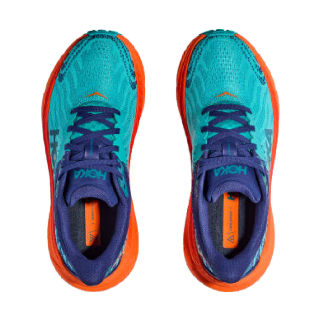 HOKA Women's Challenger 7 Trail Running Shoes - Ceramic/Vibrant Orange - Lenny's Shoe & Apparel