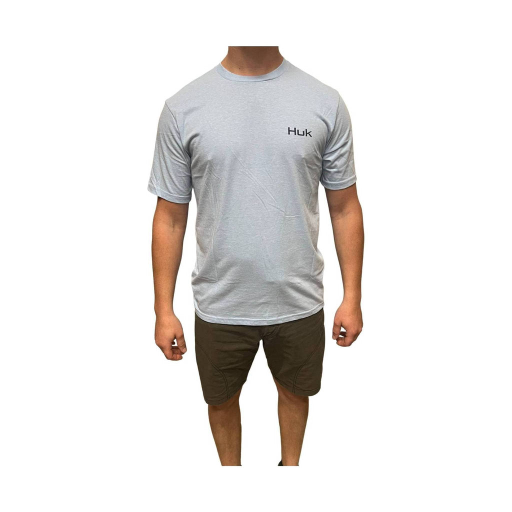 Huk Men's Americana Bucket Tee - Costal Sky Heather - Lenny's Shoe & Apparel