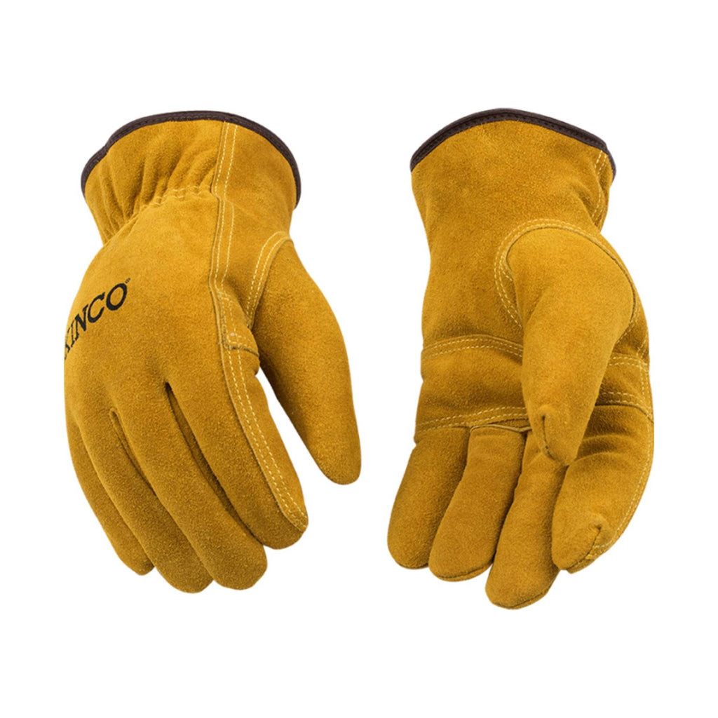 Kinco Men's Lined Suede Cowhide Driver Gloves - Golden - Lenny's Shoe & Apparel