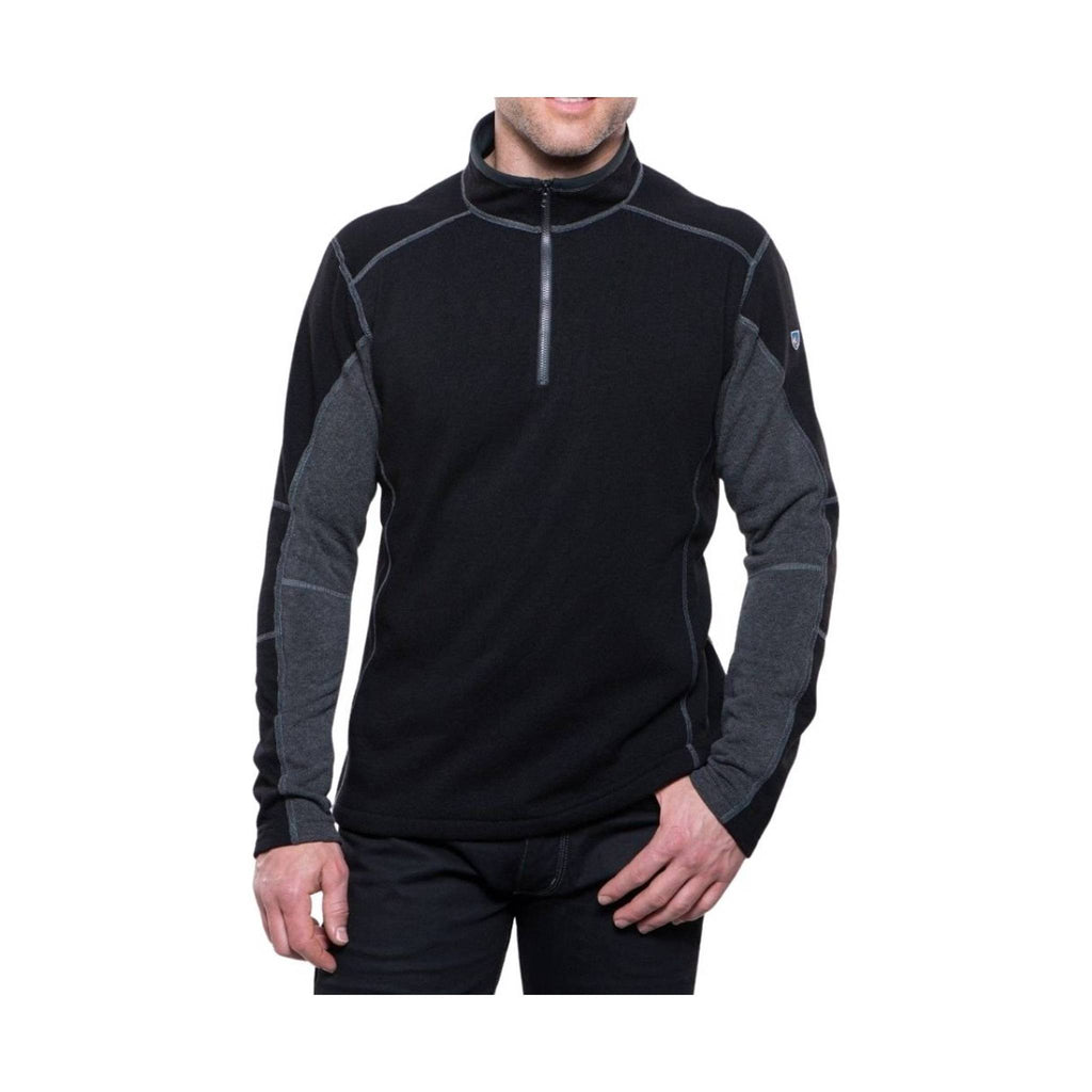 Kuhl Men's Revel Quarter-Zip Sweater - Black/Steel - Lenny's Shoe & Apparel