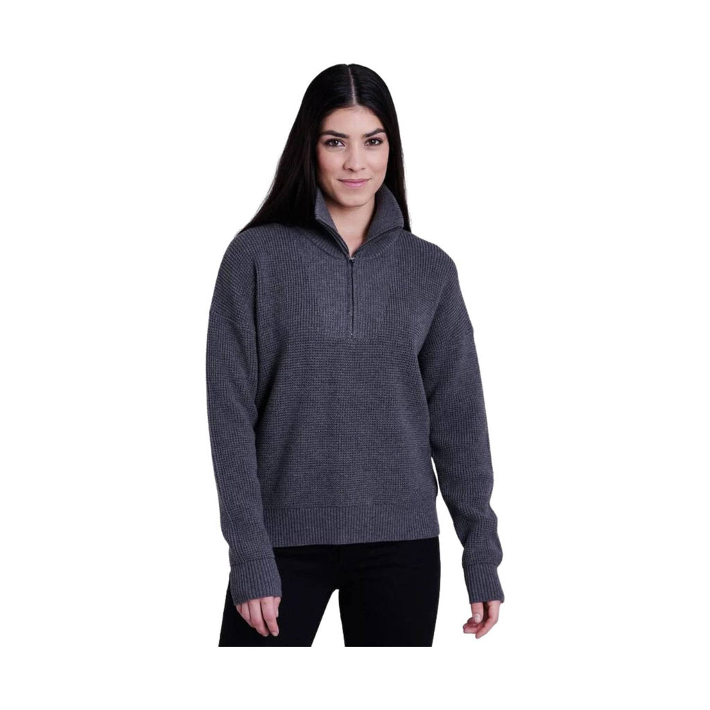 Kuhl Women's Norda Quarter Zip Sweater - Charcoal - Lenny's Shoe & Apparel