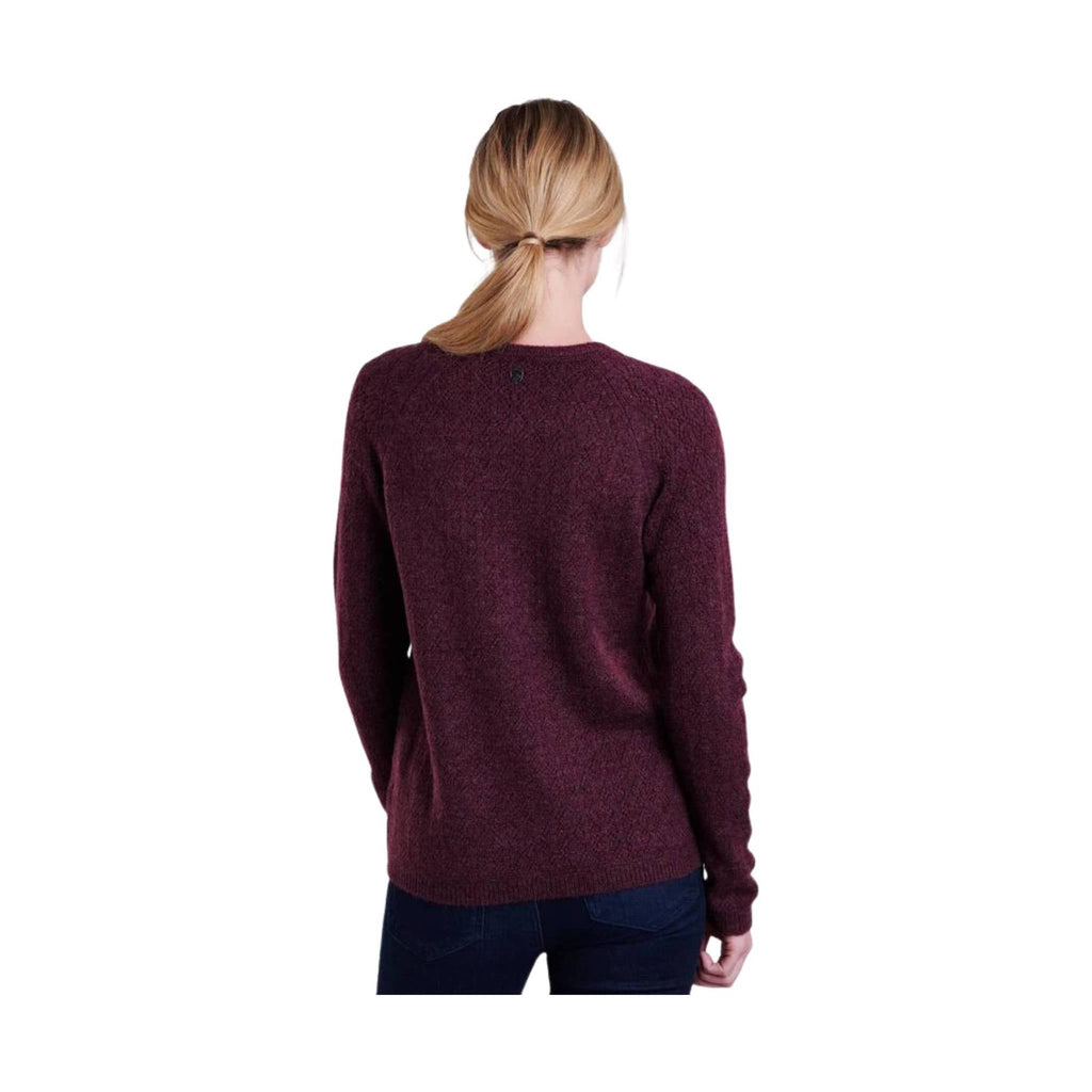 Kuhl Women's Sonata Pointelle Sweater - Zinfandel - Lenny's Shoe & Apparel