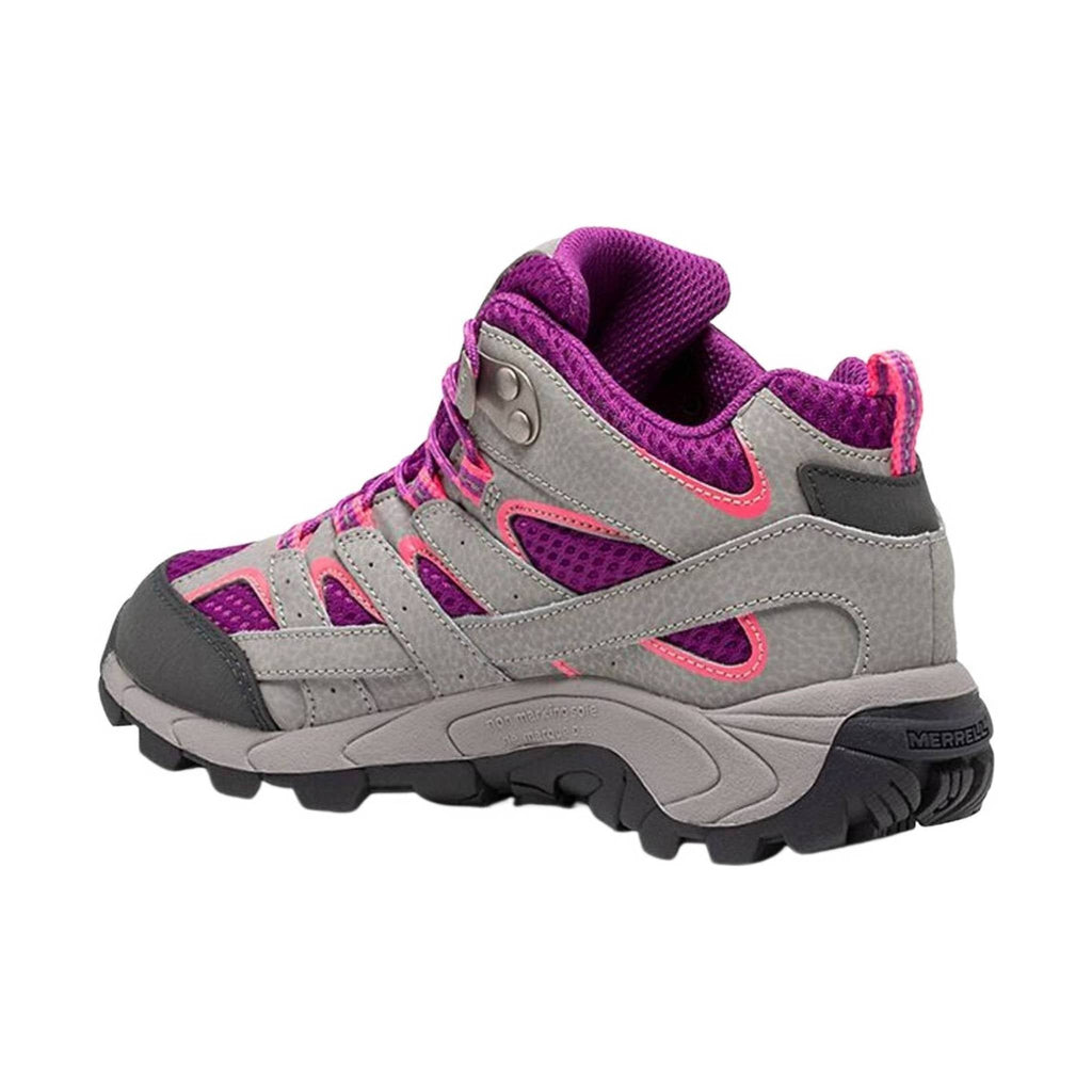 Merrell Kids' Moab 2 Mid Waterproof Boot - Paloma/Berry - Lenny's Shoe & Apparel