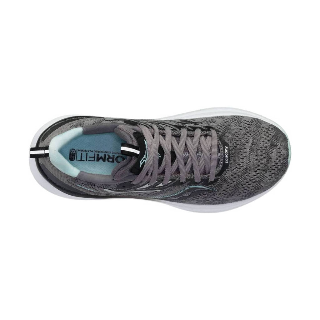 Saucony Women's Echelon 9 Running Shoe - Charcoal/Ice - Lenny's Shoe & Apparel