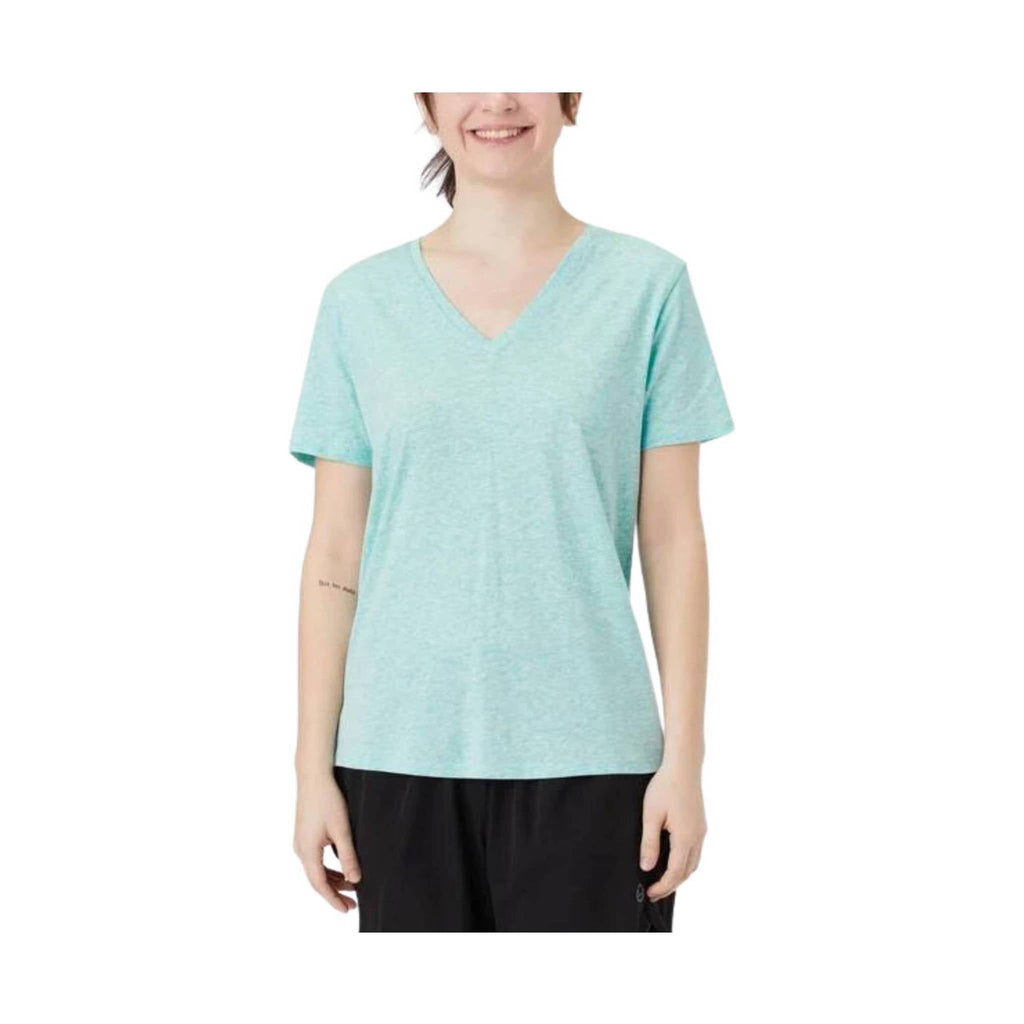 Tasc Women's All Day V-Neck Top - Joyful Blue Heather - Lenny's Shoe & Apparel