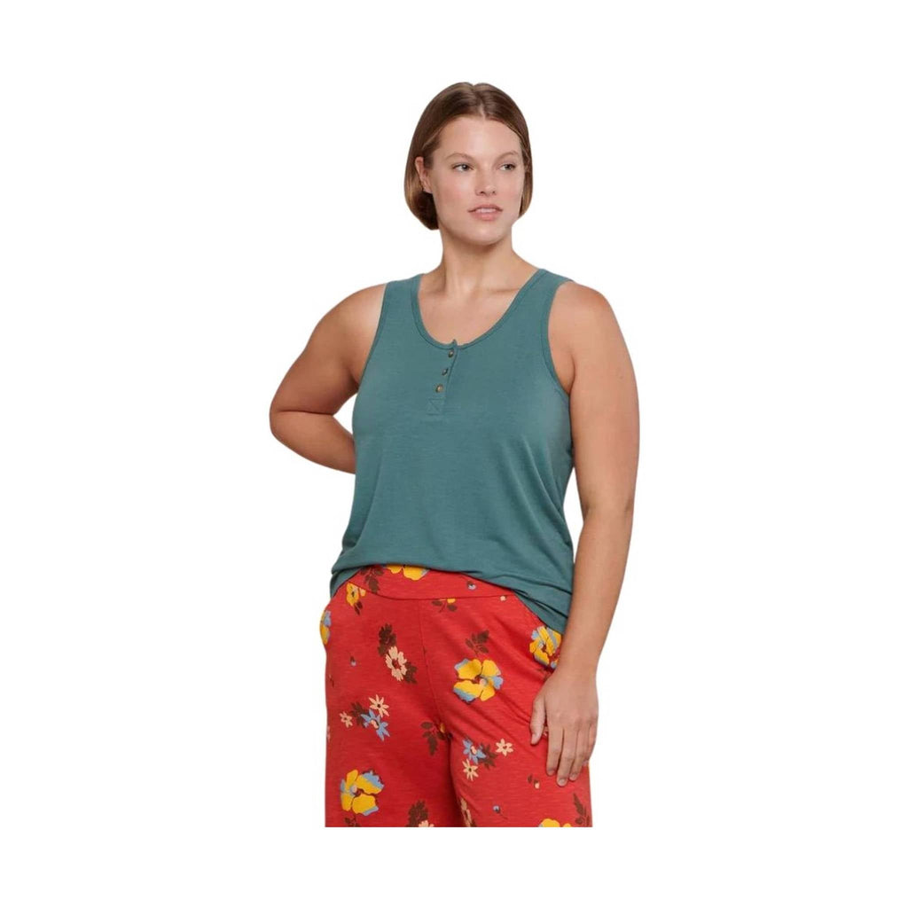 Toad & Co Women's Piru Henley Tank - Silver Pine - Lenny's Shoe & Apparel