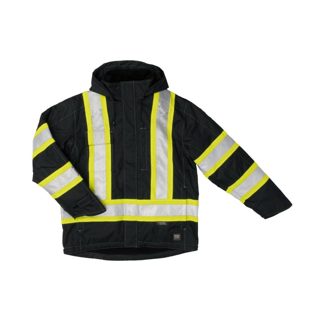 Tough Duck Men's Fleece Lined Safety Jacket - Black - Lenny's Shoe & Apparel