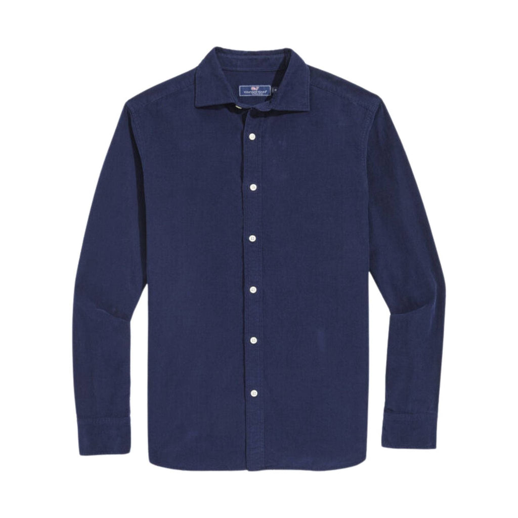 Vineyard Vines Men's Corduroy Spread Collar Shirt - Nautical Navy - Lenny's Shoe & Apparel