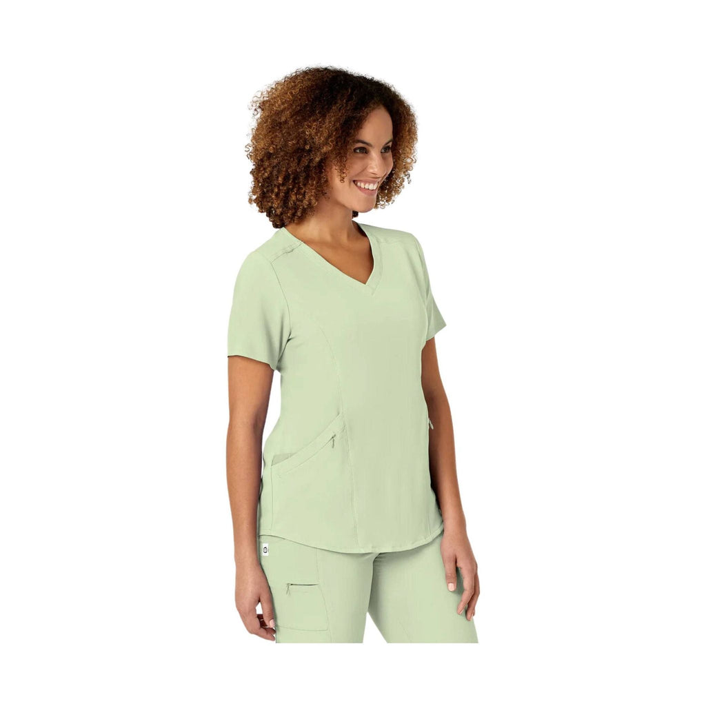 WonderWink Women's Renew V Neck Scrub Top - Fresh Mint - Lenny's Shoe & Apparel