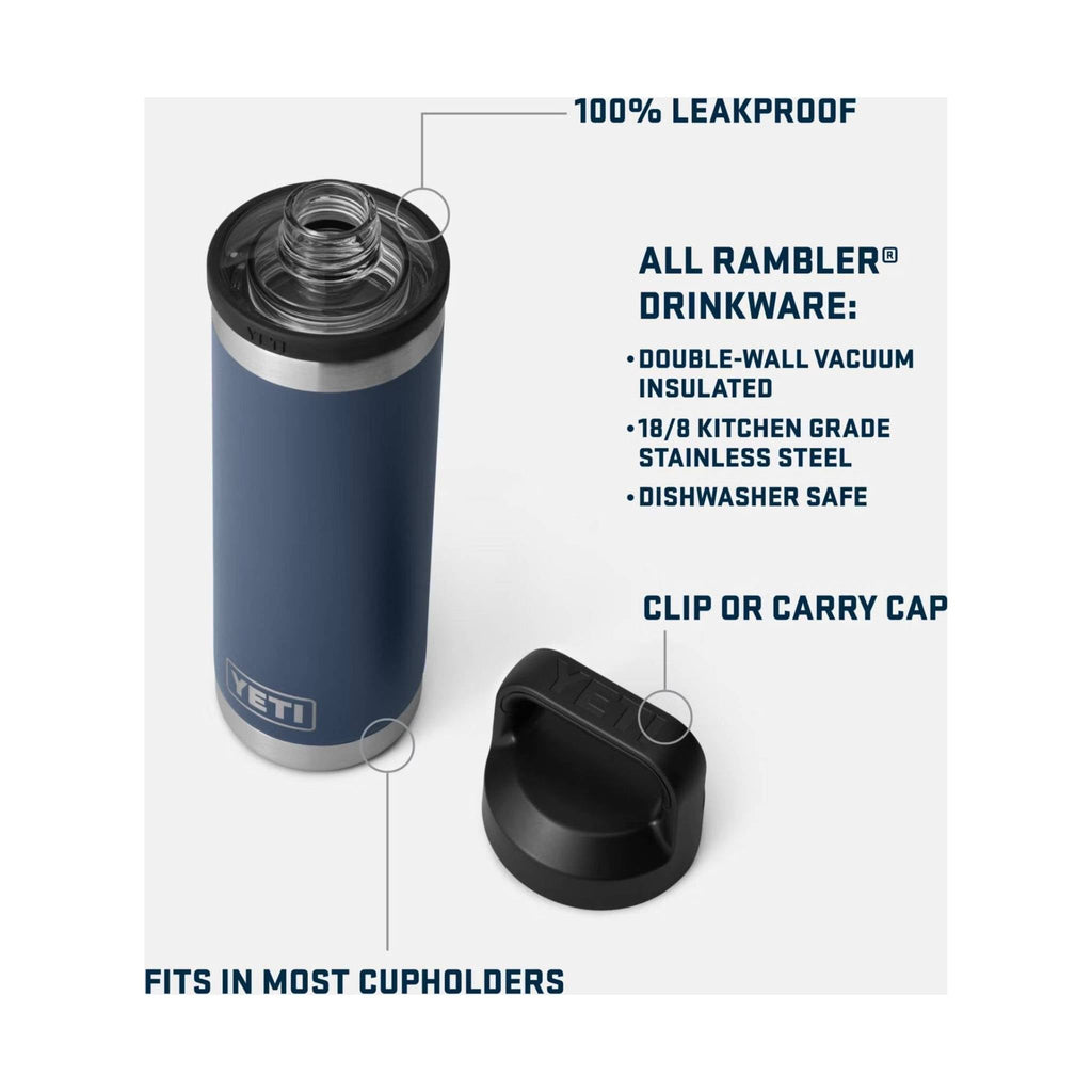 YETI Rambler 18 oz Bottle w/ Chug Cap - Black - Lenny's Shoe & Apparel